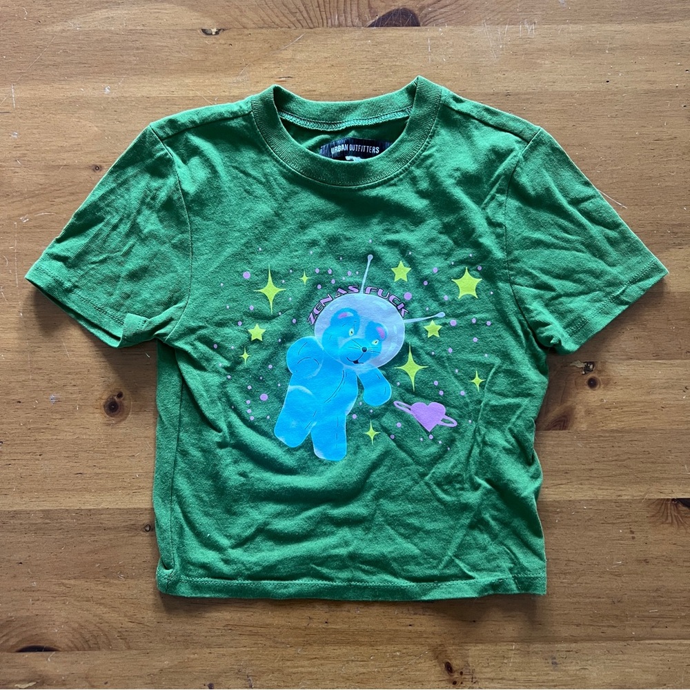 Urban Outfitters Space Bear Baby Tee Crop Top